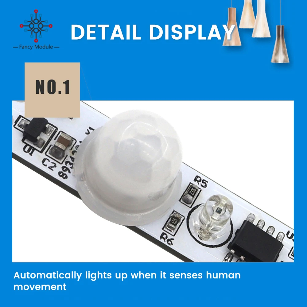 DC5-24V infrared human body sensing module with light sensing