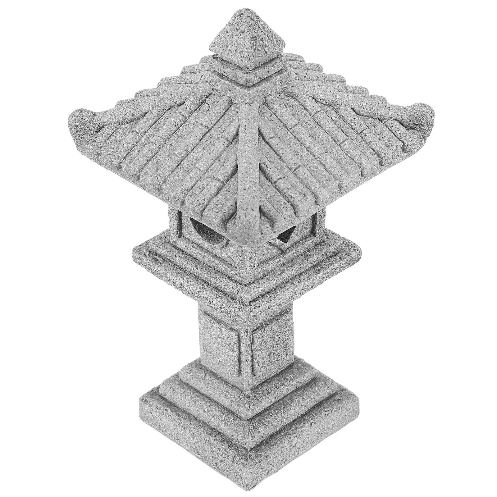Bluestone Mini Pavilion Statue for Micro Landscape Bonsai Garden Decor Indoor Outdoor Tabletop Ornament Scenery Landscape