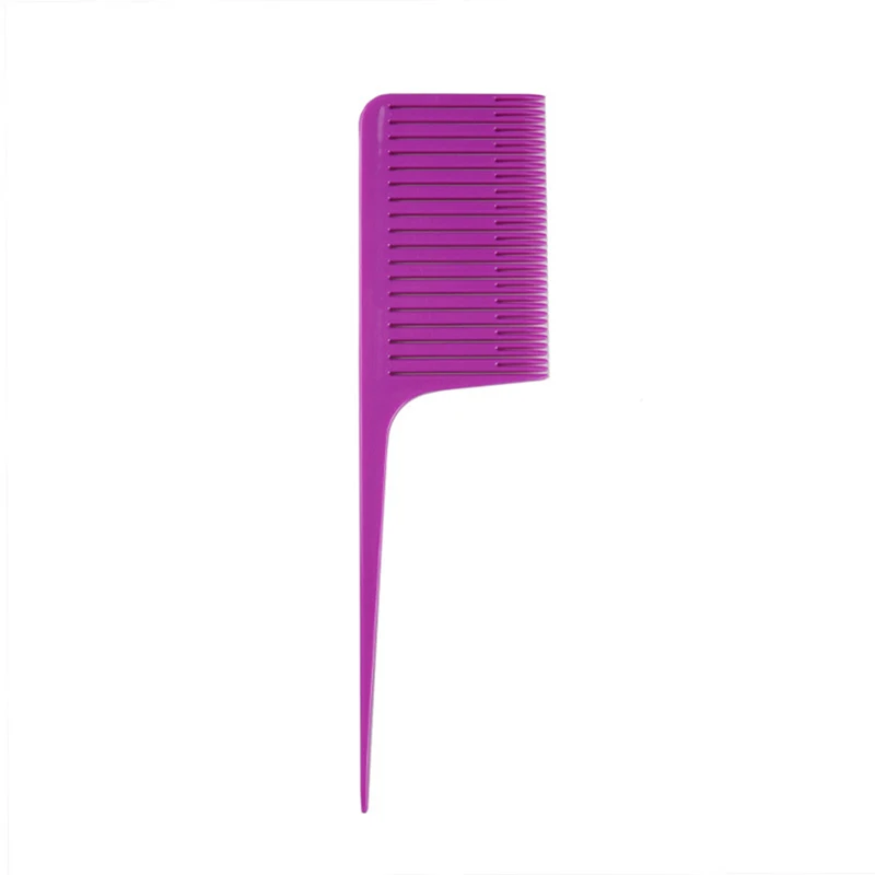 Plastic Tail Comb Fiber Teasing Combs Fine Tooth Hair Parting Combs 5 Colors Fiber Back Combs for Women Girls Hair Styling