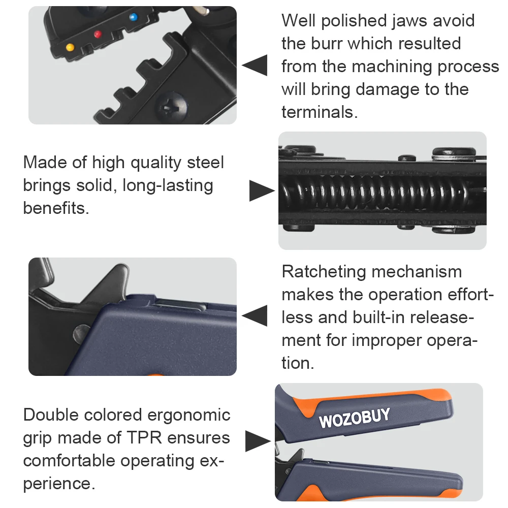 Wire Crimping Tool Kit AWG 22-13,Wire Stripper AWG 24-10,280 PCS Crimp Connectors,120Pcs Heat Shrink Wire Connectors