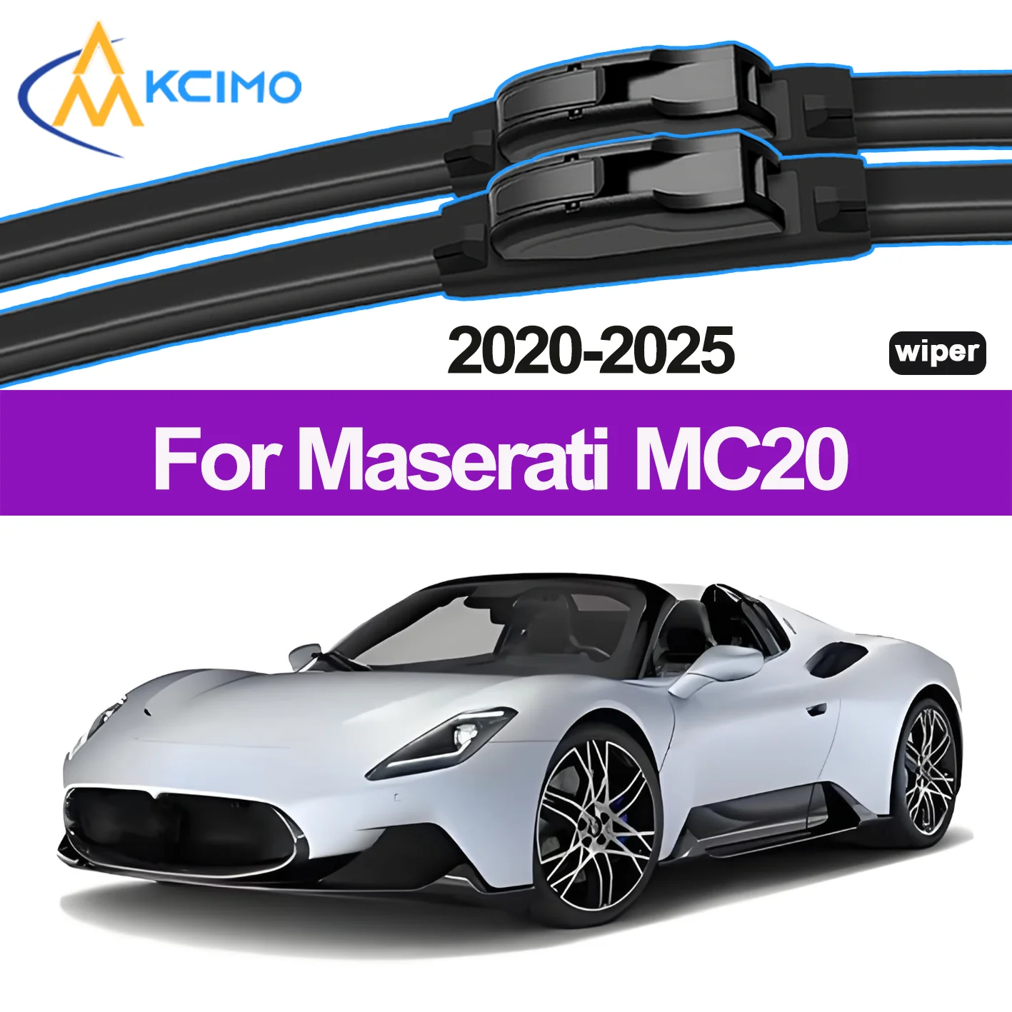 

2pcs Quality Windscreen Silent Black Car Rain Brush Suitable for Maserati MC20 M240 2020-2025 Front Windshield Auto Wipers Blade