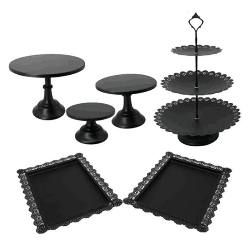 

Golden hollow cake rack wedding props dessert table ornament dessert shop dim sum cake rack combination