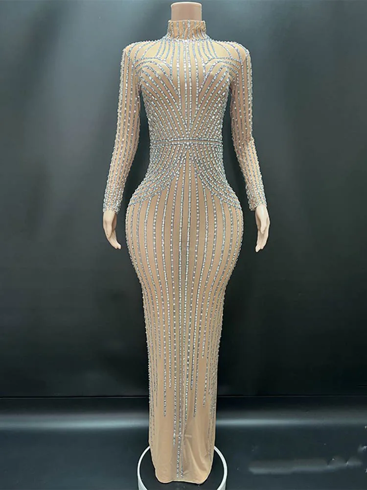 

High Quality Hot Stamping Sexy Slit Elastic Dress 2024 New Fashion Custom Women'S Clothing