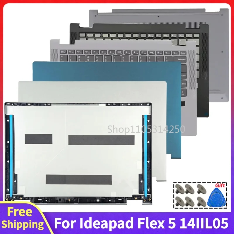 For Ideapad Flex 5 14IIL05 14ARE05 14ITL05 14ALC05 Laptop Rear Lid Top Case US/SP/FR/LA/TR Palmrest Bottom Case LCD Back Cover
