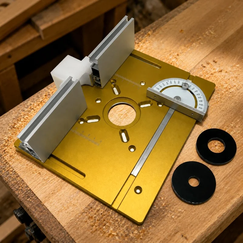 Set of 3 Aluminum Router Table Plates for Woodworking Milling, Trimming, and Engraving Tasks