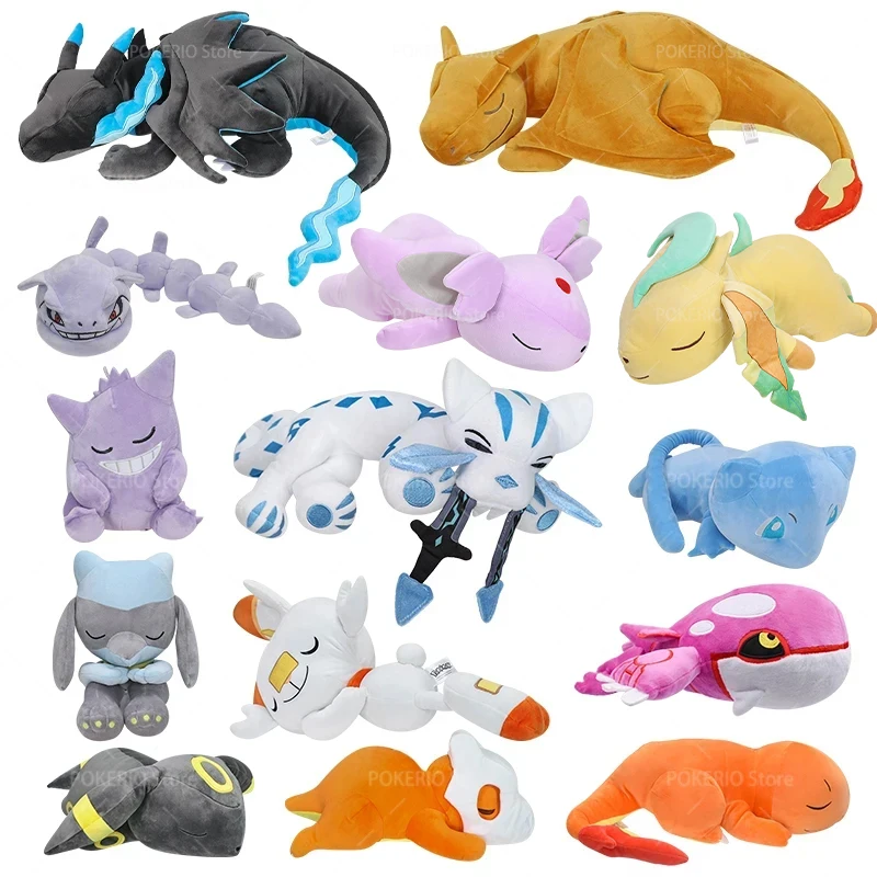 Pokemon Plush Toys Sleeping Umbreon Leafeon Espeon Hot Charizard Charmander Kyogre Stuffed Toy Soft Throw Pillow Kid Gift