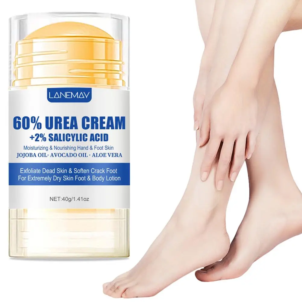 Crema 60% de Urea para el cuidado de las manos de los pies, crema para el cuidado del talón, hidratante profunda y nutritiva para la piel seca y áspera, B5J1