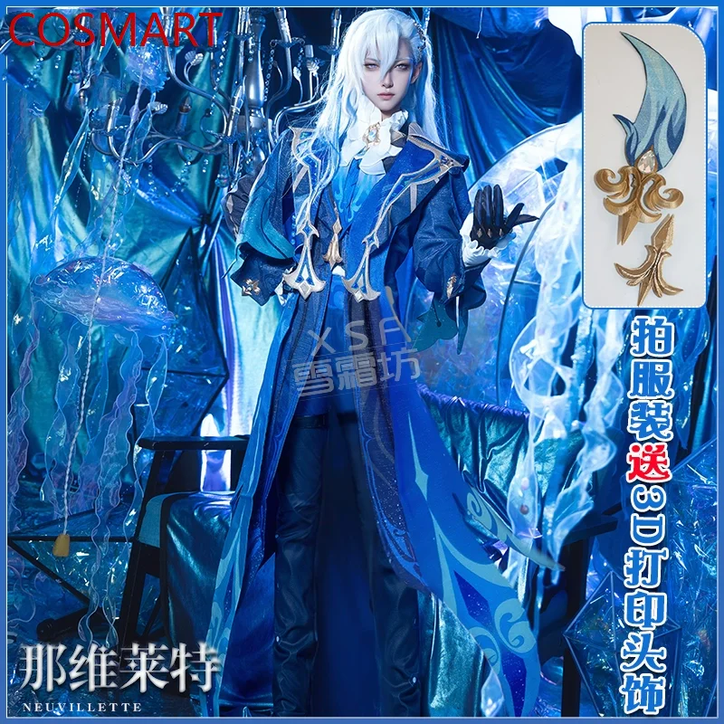 Genshin Impact Fontaine Serie Neuvillette Man Cosplay Kostuum Cos Game Anime Party Uniform Halloween Speel Rol Kleding Kleding