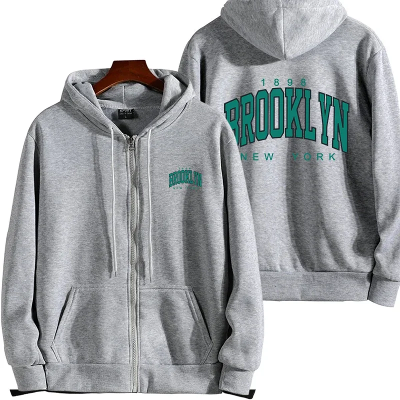 

Men's Hoodie Jacket with Printed Loose Zipper Top, Sports Jogging Jacket, Casual and Fashionable Men's Sportswear New Style