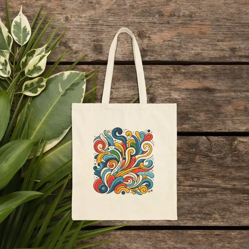

Canvas Tote Bags Geometric Boho Bags Colorful Cute Tote Bag Cool Design Unique Shoulder Bag Cool Gift Unusual Purse