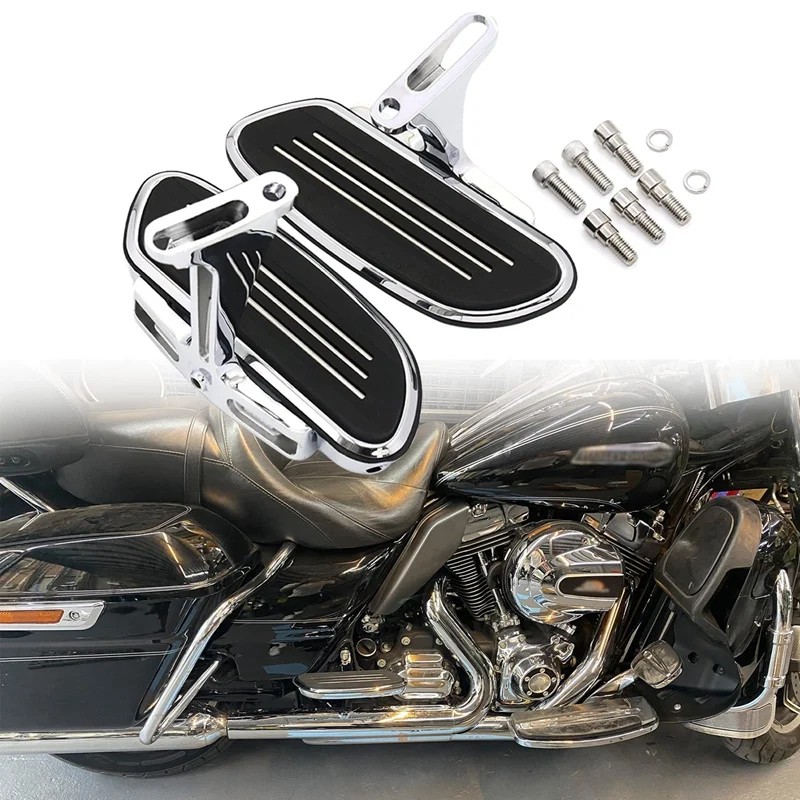 

Motorcycle Passenger Floorboard Streamliner Footboard For Touring Road Glide Street Glide 1993-2022 (Chrome)