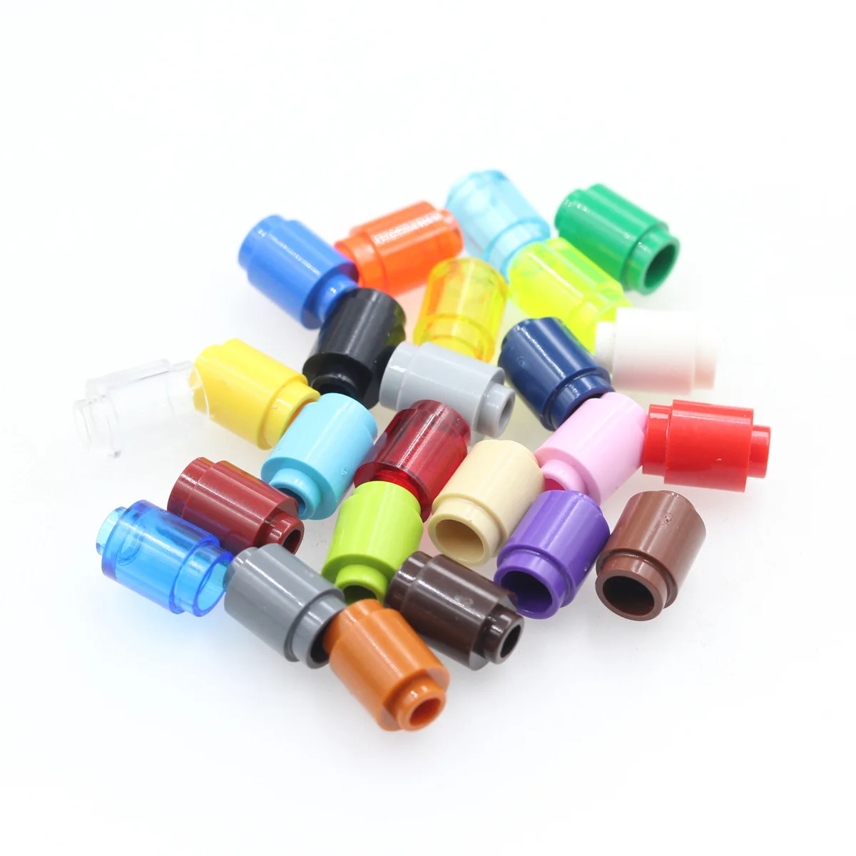 Rainbow Pig MOC Parts 3062b 3062 18860 30068 Brick Round 1x1 Open Stud Compatible Bricks DIY Building Blocks Particle Brain Toy