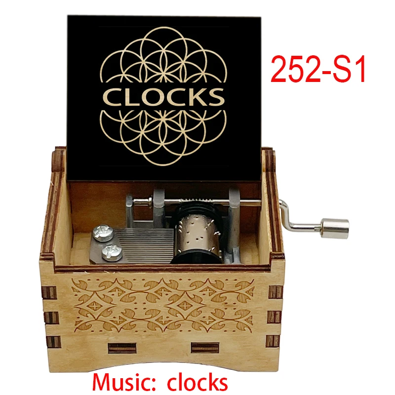 Pop Song 《Clocks》Climax 14-seconds Adapted 18-Tone Music Box Study Home Decoration Ornaments Party Gift for Friends