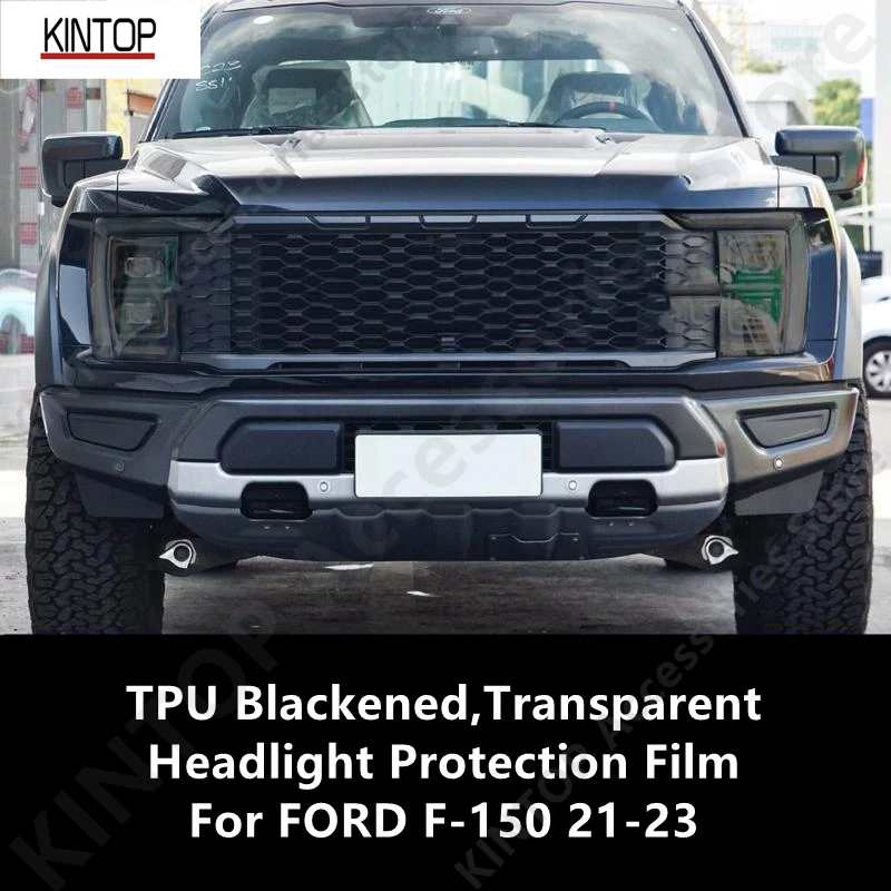 

For FORD F-150 21-23 TPU Transparent Headlight Protective Film, Headlight Protection,Film Modification