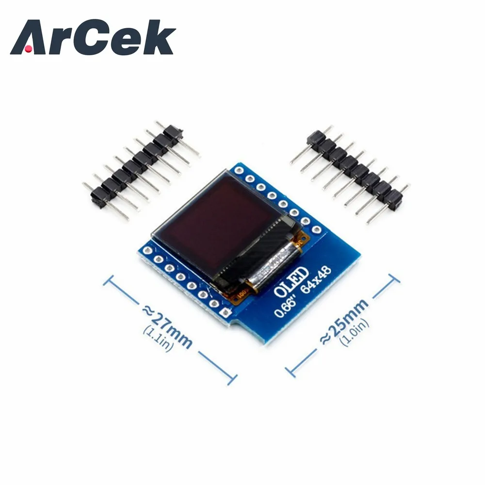 0.66 Inch Oled Display Module Lcd Module 64X48 Iic/I2c Interface Voor D1 Mini