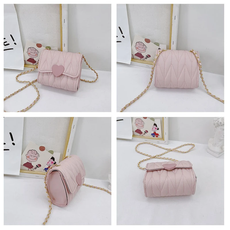 New Korean Fashion Chain Crossbody Bag Girls Trendy PU Square Bags Cute Mini Parent-child Bags Kids Women Shoulder Bags