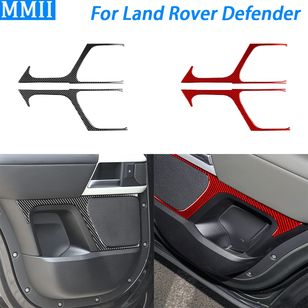 

For Land Rover Defender 2020-2023 Carbon Fiber Rear Door Speaker Frame Trim Cover Car Interior Decoration Accessories Sticker