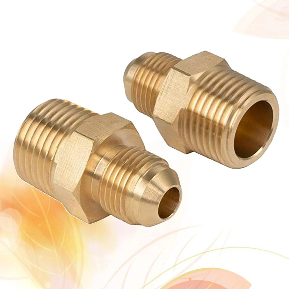 

2pcs Solid 1/4" Npt Plug Hose Male Air Hose Connector Solid Brass Quick Coupler Set Connector 1/4\
