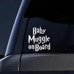 Baby Muggle on Board Decal Car Funny Sticker Truck Rear Windshield Door Window Kids on Board Vinyl Decals Drive Safe Decoration