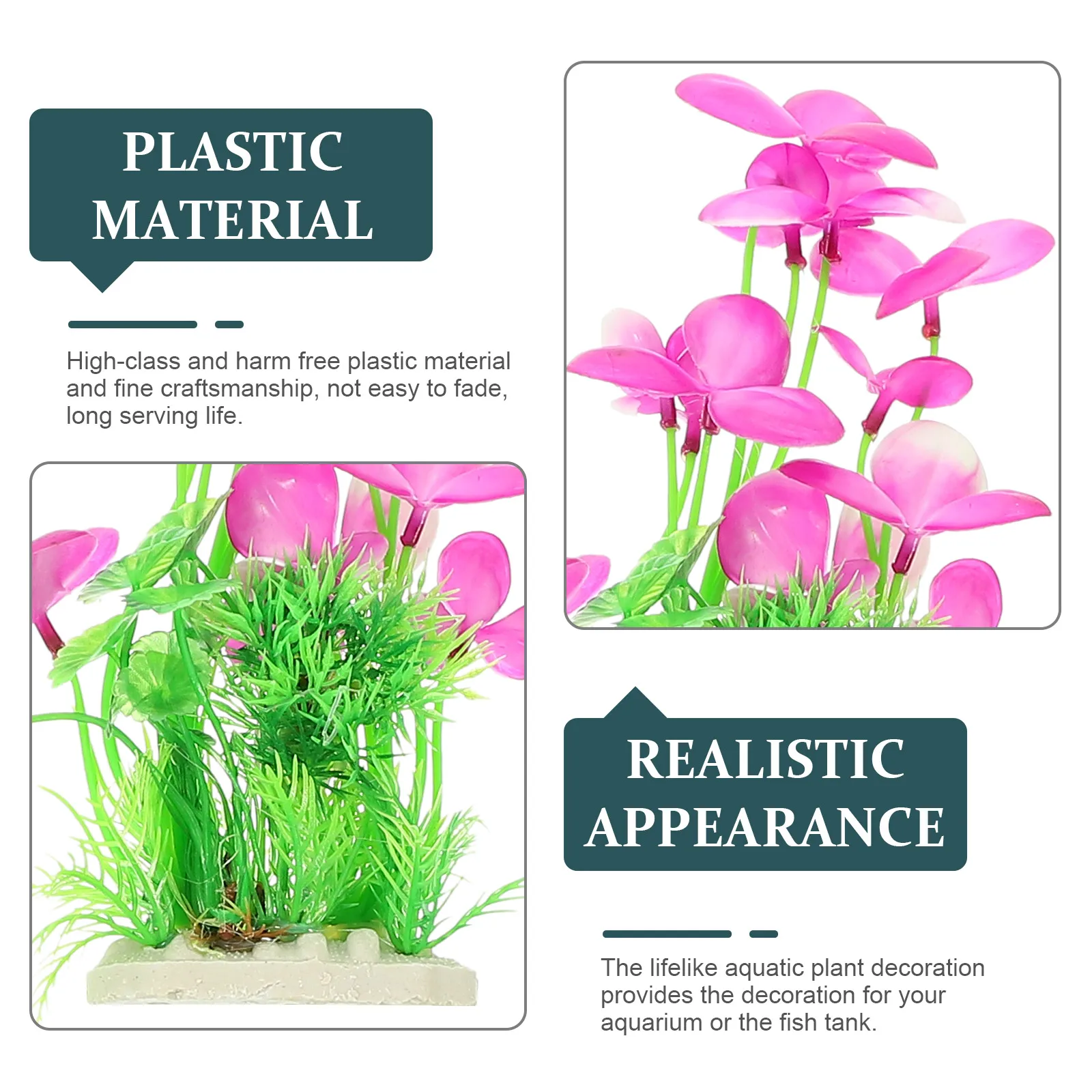 

7 Pcs Aquatic Decoration Aquarium Plants Ornaments Fish Tank Fake Plastic Artificial