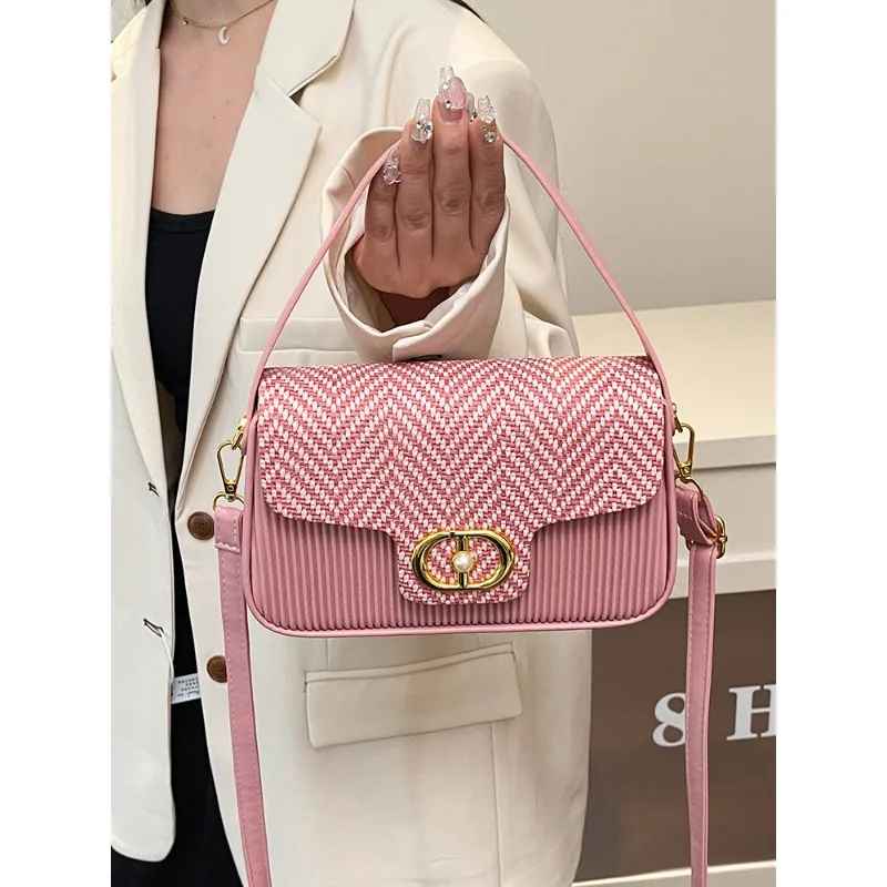 Высококачественная женская сумка-мессенджер из кожи с рисунком лаванды и повседневным парижским повседневным элегантным эффектом