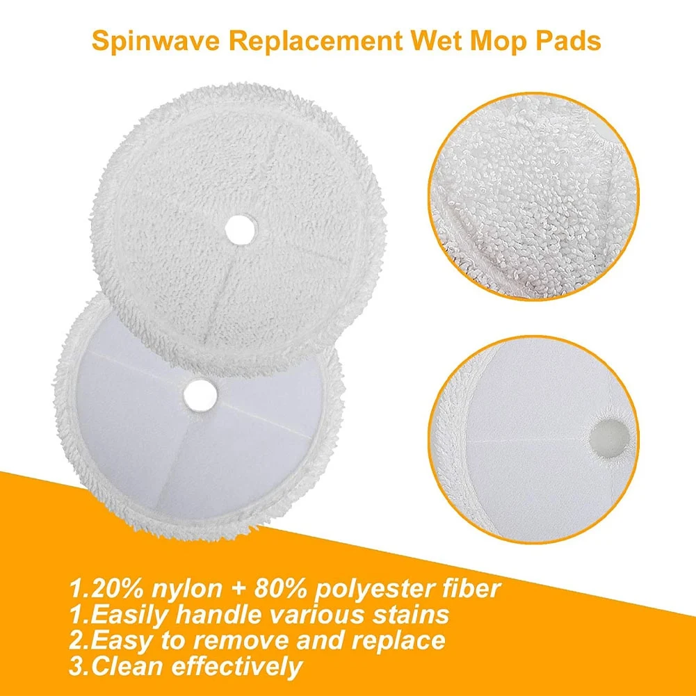 Steam Mops Pads สําหรับ Bissell 3115 2859 Series SpinWave เปียกและแห้งหุ่นยนต์สูญญากาศ Reusable Pad 6 แพ็ค