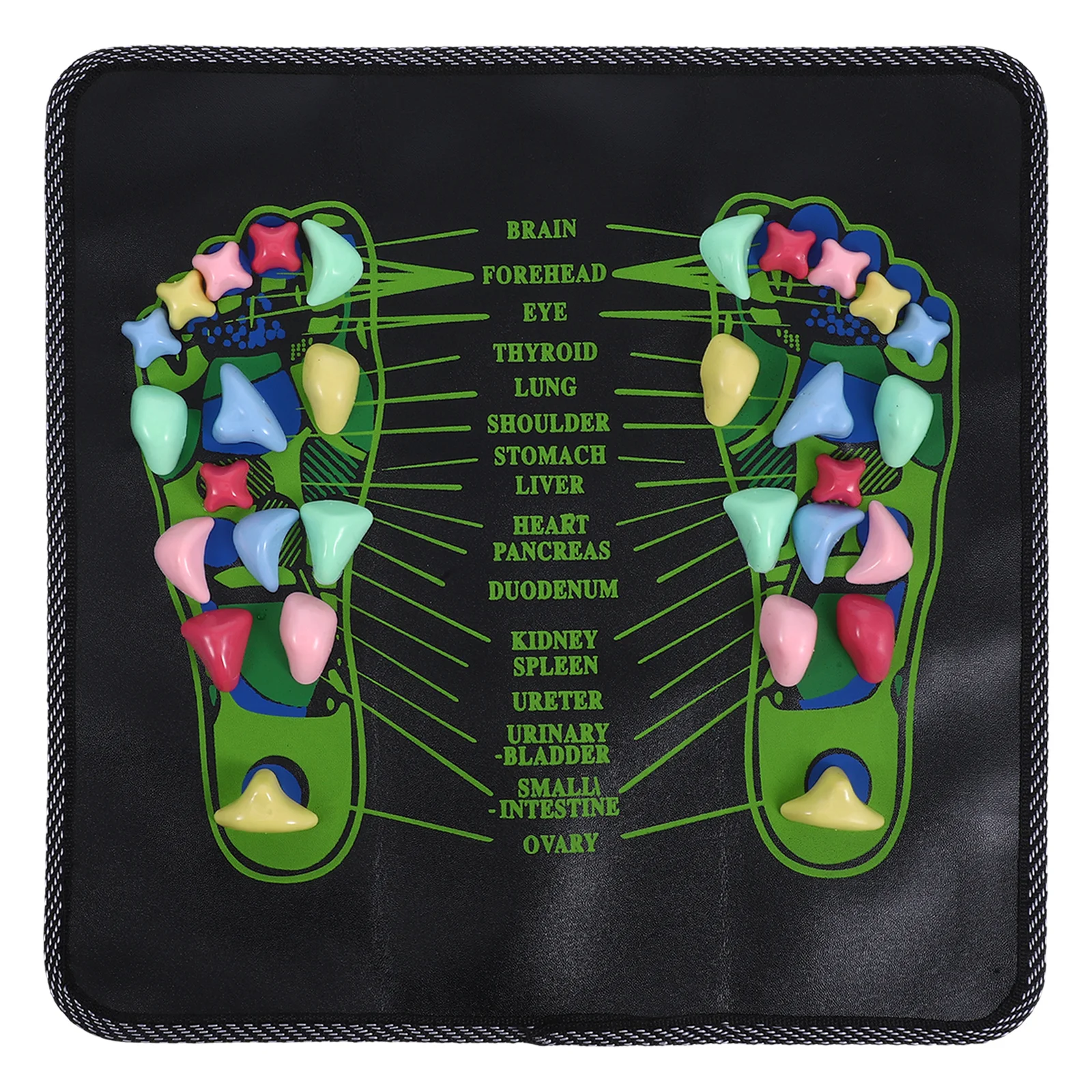 

Массажный каменный коврик для ног, мягкий нескользящий коврик для точечного массажа, рефлексотерапии, ухода за ногами, портативный, для путешествий