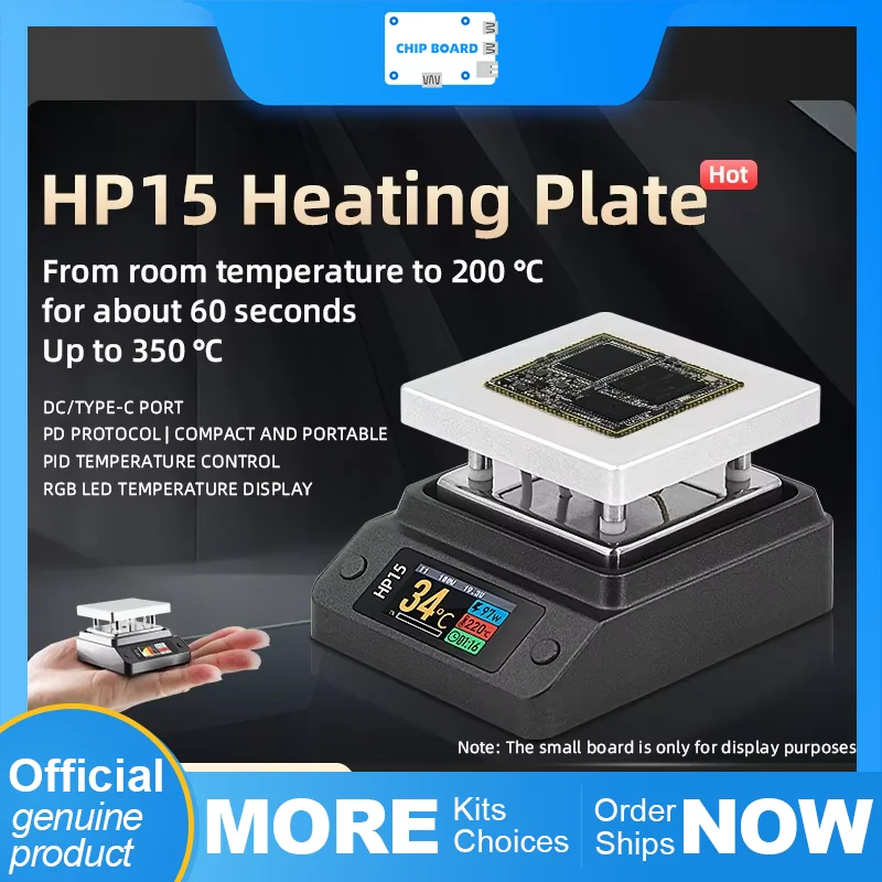 ALIENTEK HP15 Hot Plate Preheater MINI Heating Plate PD Digital Constant Temperature 350℃ Repair Intelligent  Heating Tool