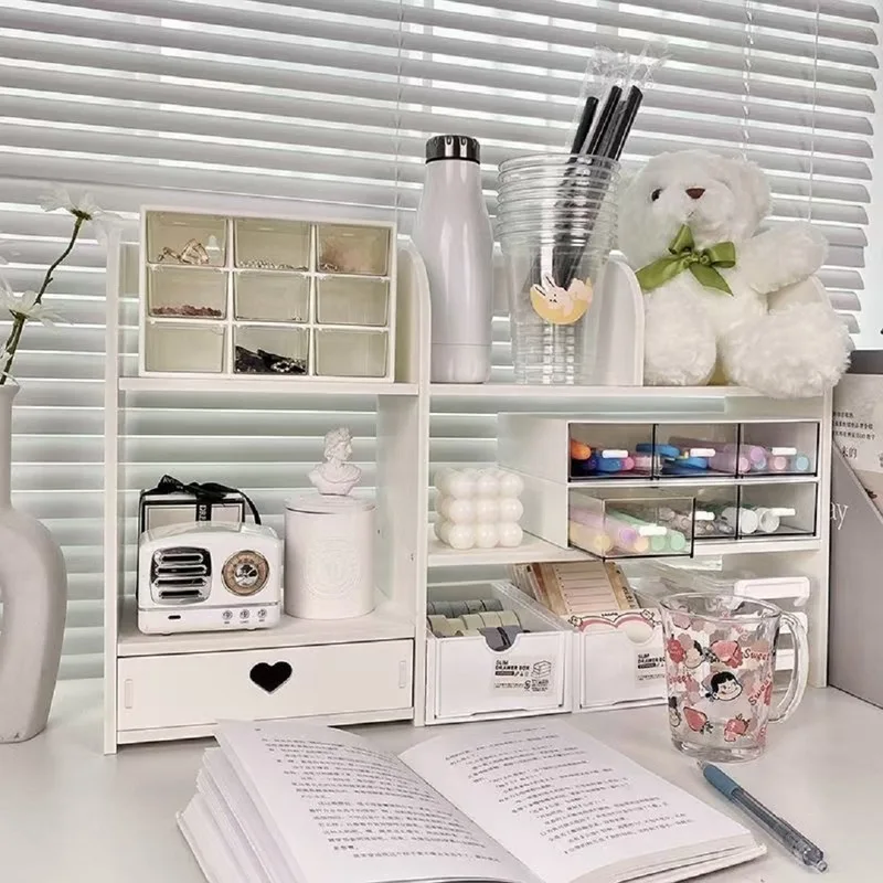 Kinder Bücherregal Desktop Lagerung Hause Buch Schreibtisch Lagerung Rack Studentenwohnheim Schreibtisch Multi-Schicht Schublade Lagerung Rack Für Buch