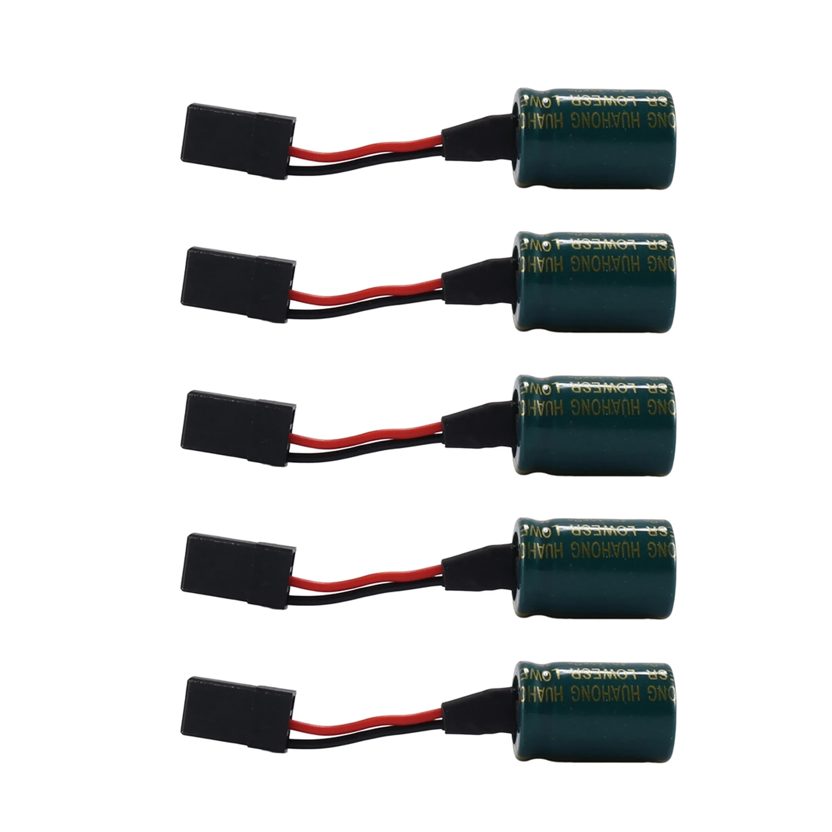 5Pcs 3300UF 16V Voltage Protector A3 Flight Control Receiver Capacitor Protector with Plug for RC Drones FUTABA