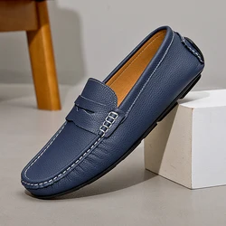 Brand Leather Shoes Designer Loafers High Quality Adult Moccasins Men Driving Shoes Male Footwear Men's Formal Shoes Size 38-49