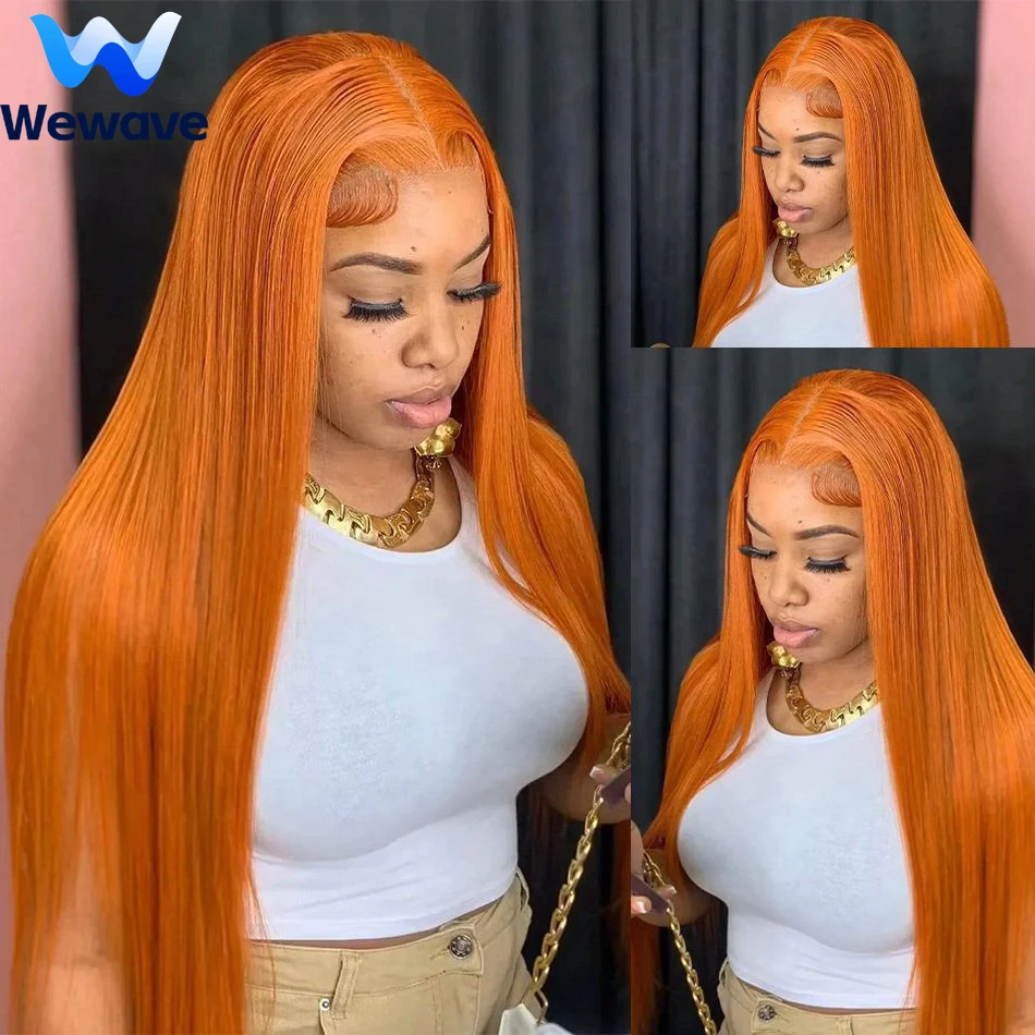 Wewave Hd شعر مستعار دانتيل 13x6 شعر الإنسان 350 شعر مستعار الزنجبيل شعر طبيعي مفرود الباروكات الدانتيل الجبهة باروكة من شعر طبيعي الباروكات على التخليص بيع