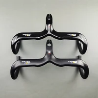 Nuevo Manillar integrado de carbono para bicicleta de carretera, manillares de carretera de carbono de 28,6mm con soporte para ordenador GPS 400/420/440