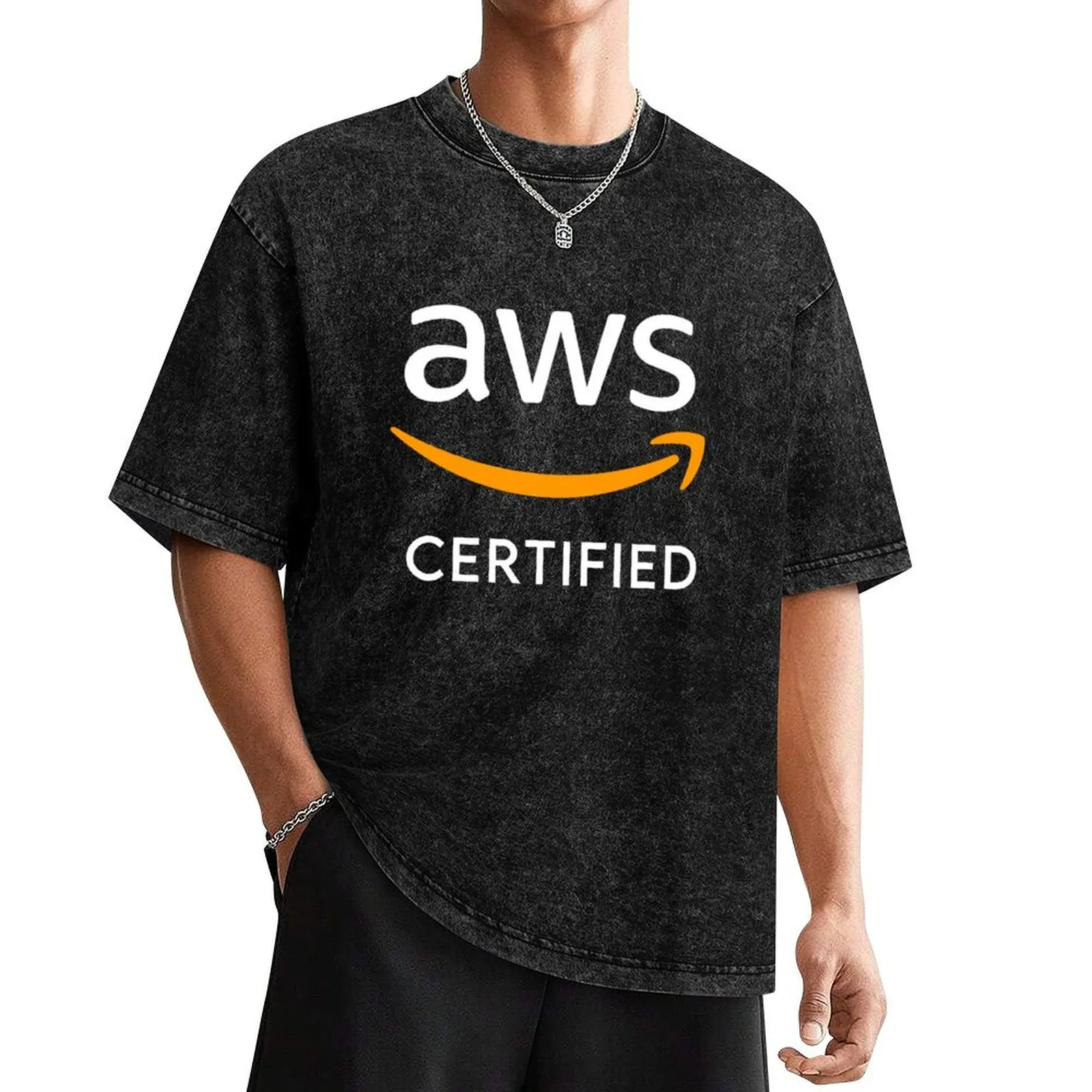 

Aws certified developer AWS developer logo white T-Shirt anime figures new gifts and t-shirts Louboutins Men's cotton t-shirt