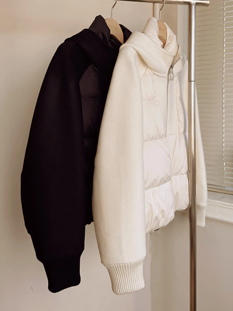 Autunno Inverno Casual Allentato Piumino da donna in cotone Jaet Zipper Splicing Design Ele Pane Cappotto in cotone Sli Pendolarismo Sle