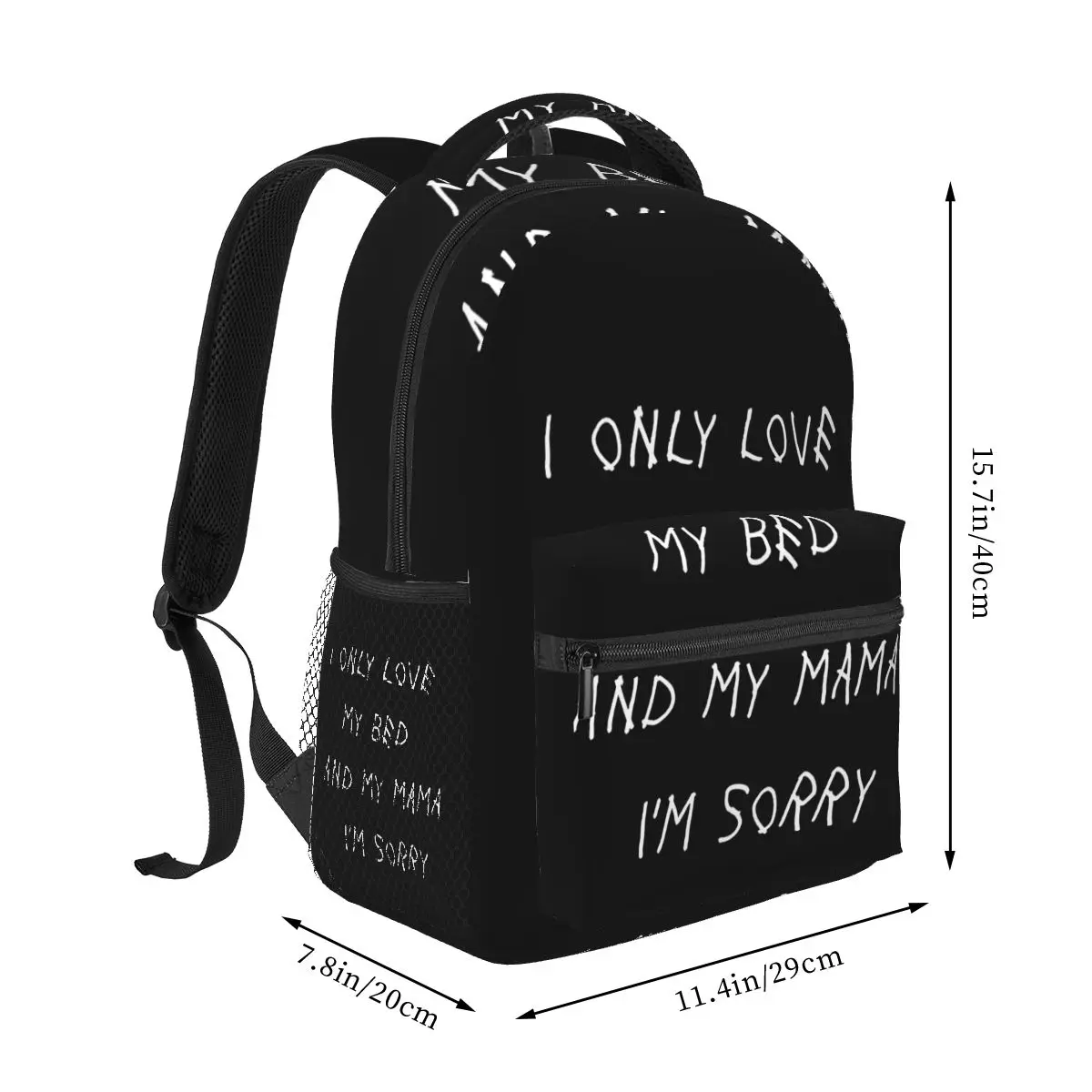 I Only Love My Bed And My Mama I'm Sorry Drake Lyrics God's Plan Backpacks Boys Girls Bookbag School Bags Rucksack Shoulder Bag
