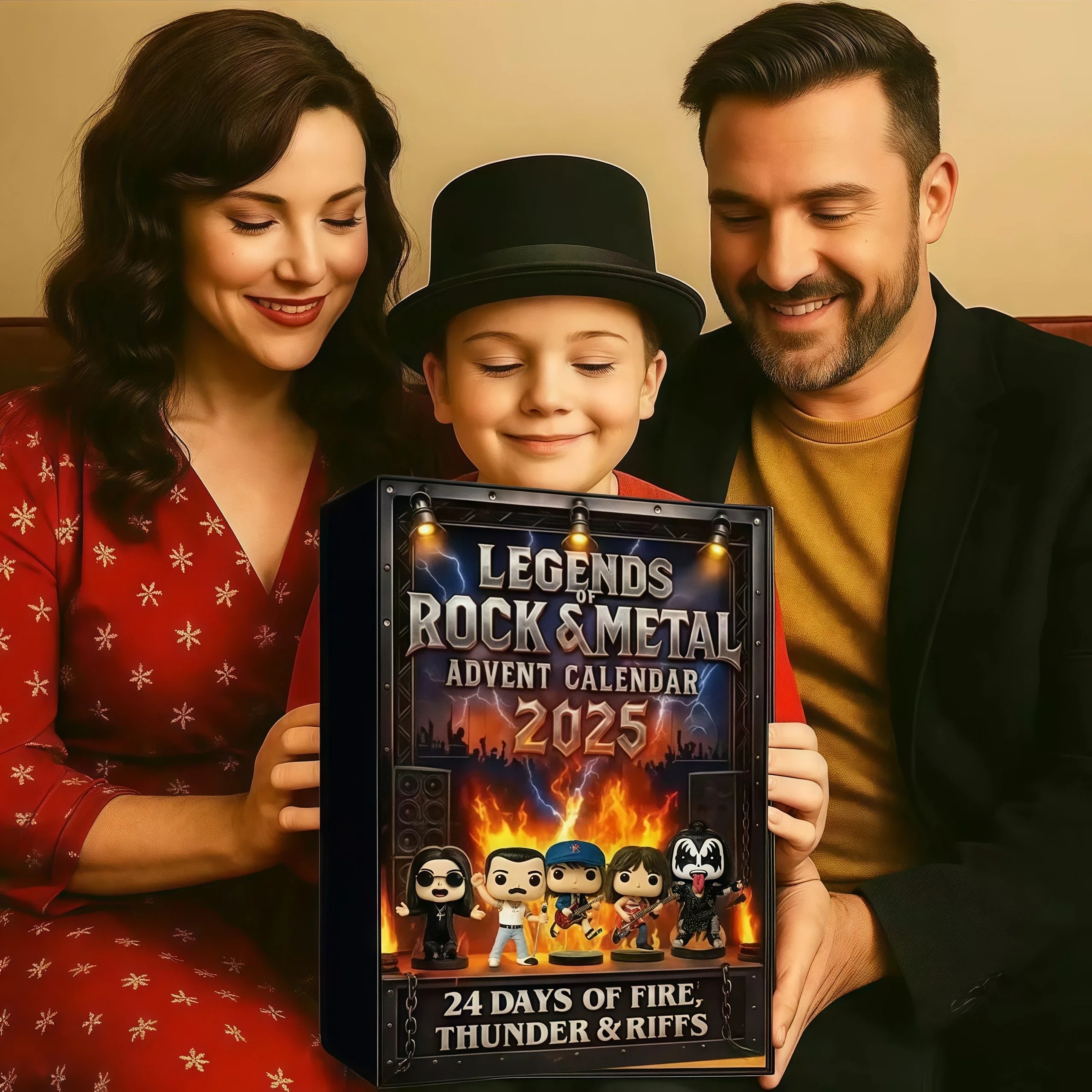 ==Rock and Metal Advent Calendar Gift Blind Box 2D Flat Acrylic Iconic Music Character Collection Countdown Calendar Fans' Gifts