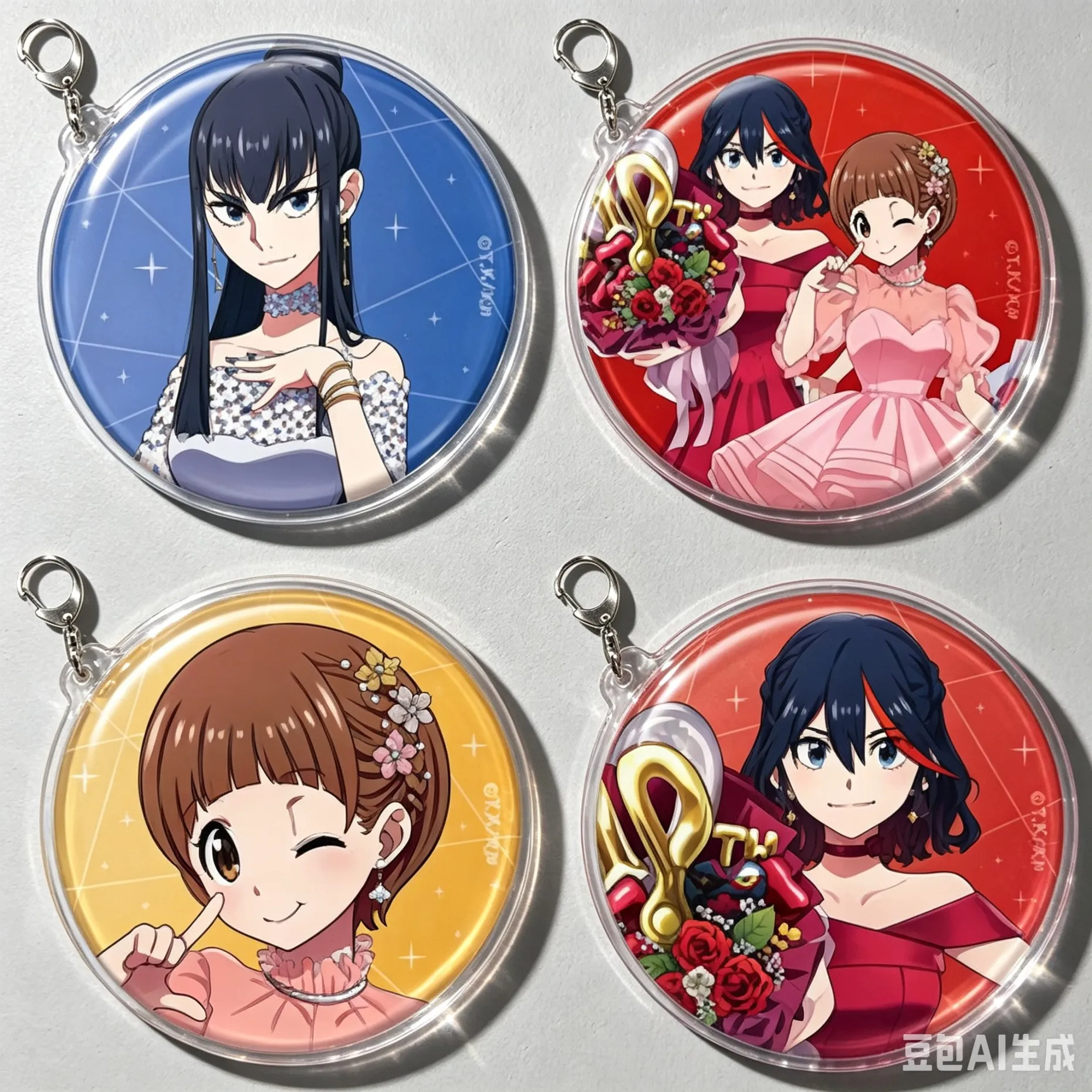 Cell Phone Pendant Cartoon Kill la Kill Figure Decoration Bag Car Key Ring Backpack Pendant Charm Gift Anime Acrylic Keychain