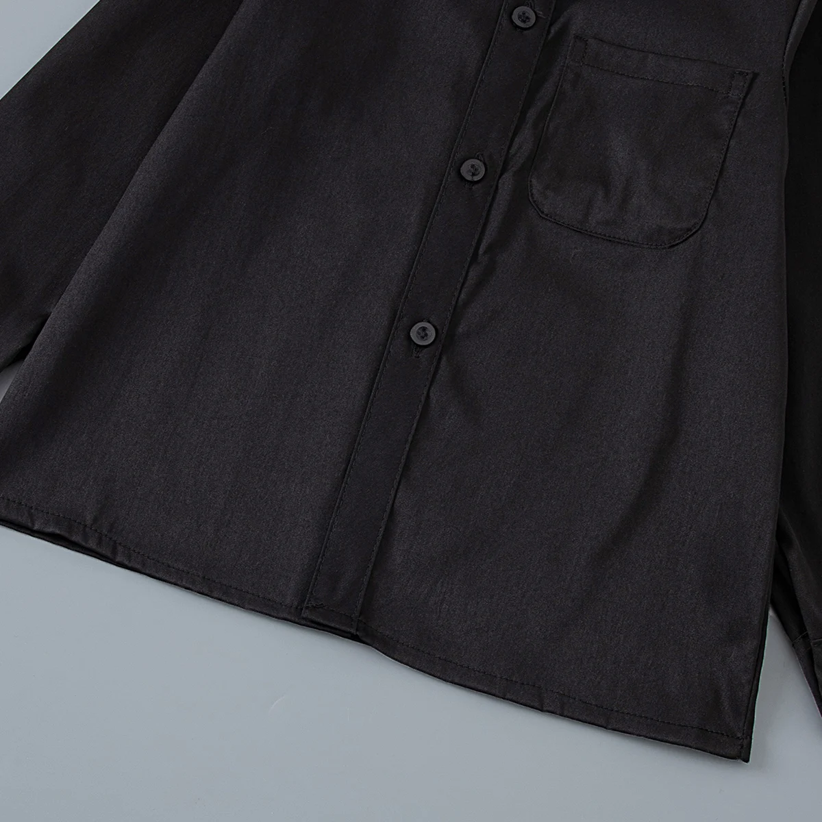 Neues Einfarbiges Freizeithemd für Kinder im Sommer und Herbst, Vielseitiges Langarm-Oberteil mit Kragen für Jungen und Mädchen, Modische Jacke – Detail 14
