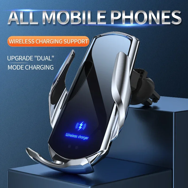 15W Fast Car Wireless Charger Stand for Samsung Galaxy S22 S23 S24 Ultra Motorola Edge 40 Pro Car Charging Holder Auto Induction