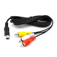 for SEGA Genesis II III/MD 2/3 AV Cable HD Audio Video Cord for Mega Drive 9PIN 1.75M 3RCA Extend Wire