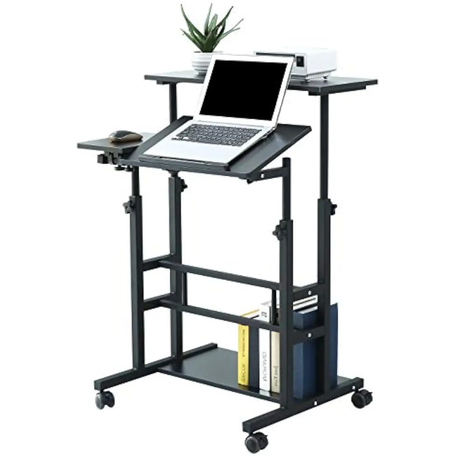 

Portable Standing Desk on Wheels, Height Adjustable Mobile Standing Desk, Versatile Standing Portable Desk for Home Office, Ro