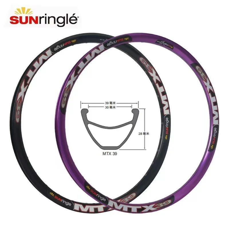 

Sun ring Mtx33 MTX39 rim high strength rim DH fr am rim 32 holes Hoops 26in 27.5in black MTB Mountain bike rim