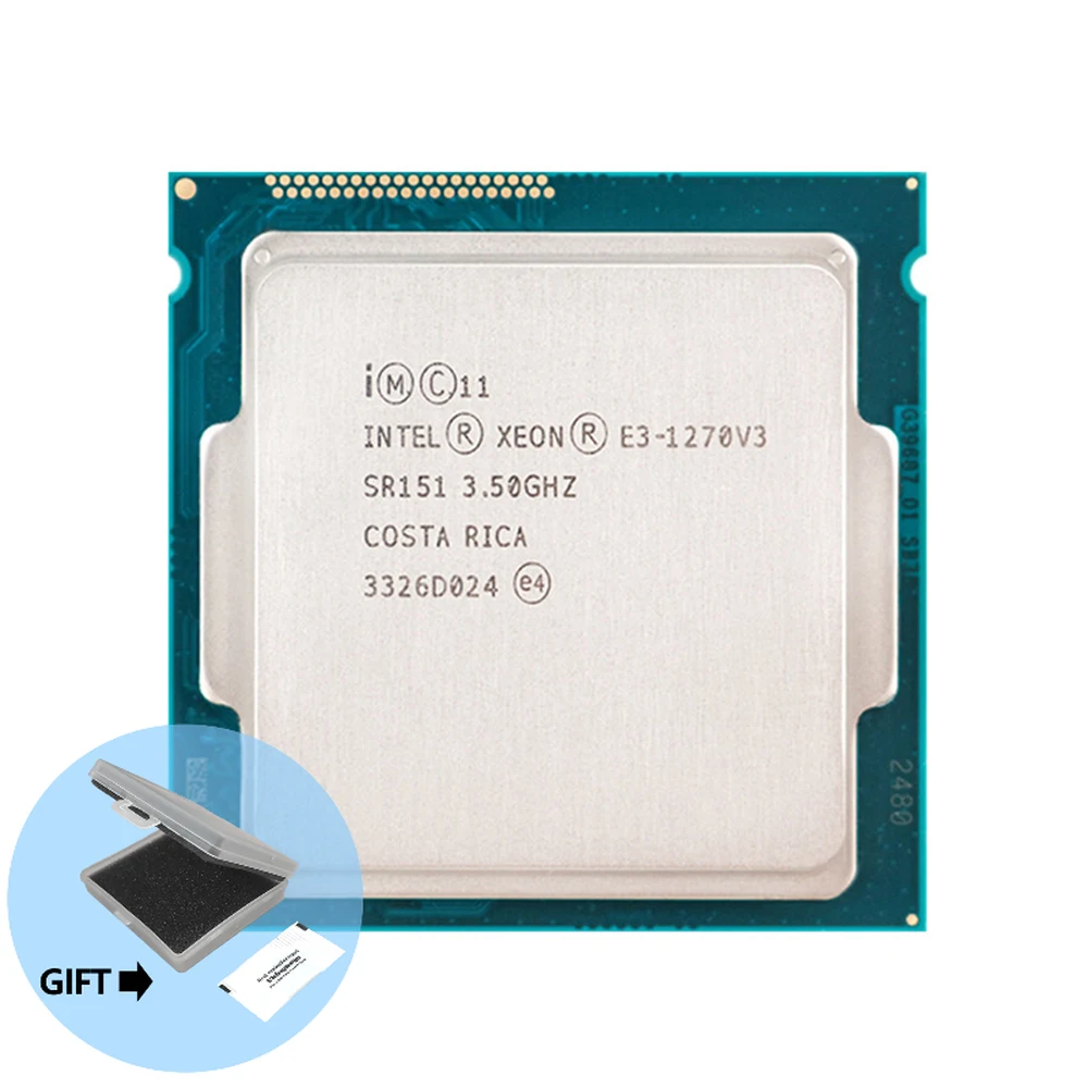 

Intel Xeon E3-1270 v3 E3 1270 v3 E3 1270v3 3.5 GHz Quad-Core Eight-Thread CPU Processor L2=1M L3=8M 80W LGA 1150