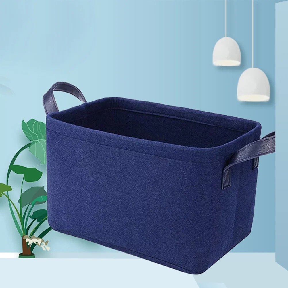 

1Pcs Storage Basket Premium Felt Nonwovens Organizer Portable Desktop Sundries Holder Simple Stylish Home Kitchen Bathroom