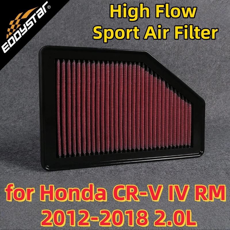 

High Flow Sport Air Filter for Honda CR-V III RE 2006-2020 2.0L RE1 RE2 RE5 2.4L RE7 Washable Racing Intake Filters