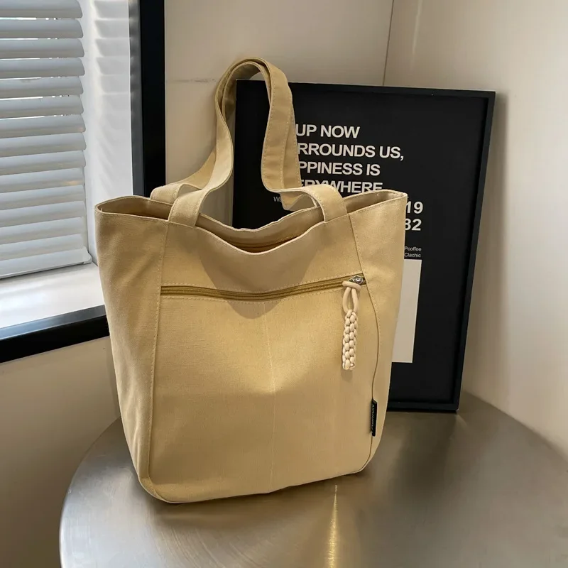 

Solid color large-capacity leisure bag shoulder underarm tote bag