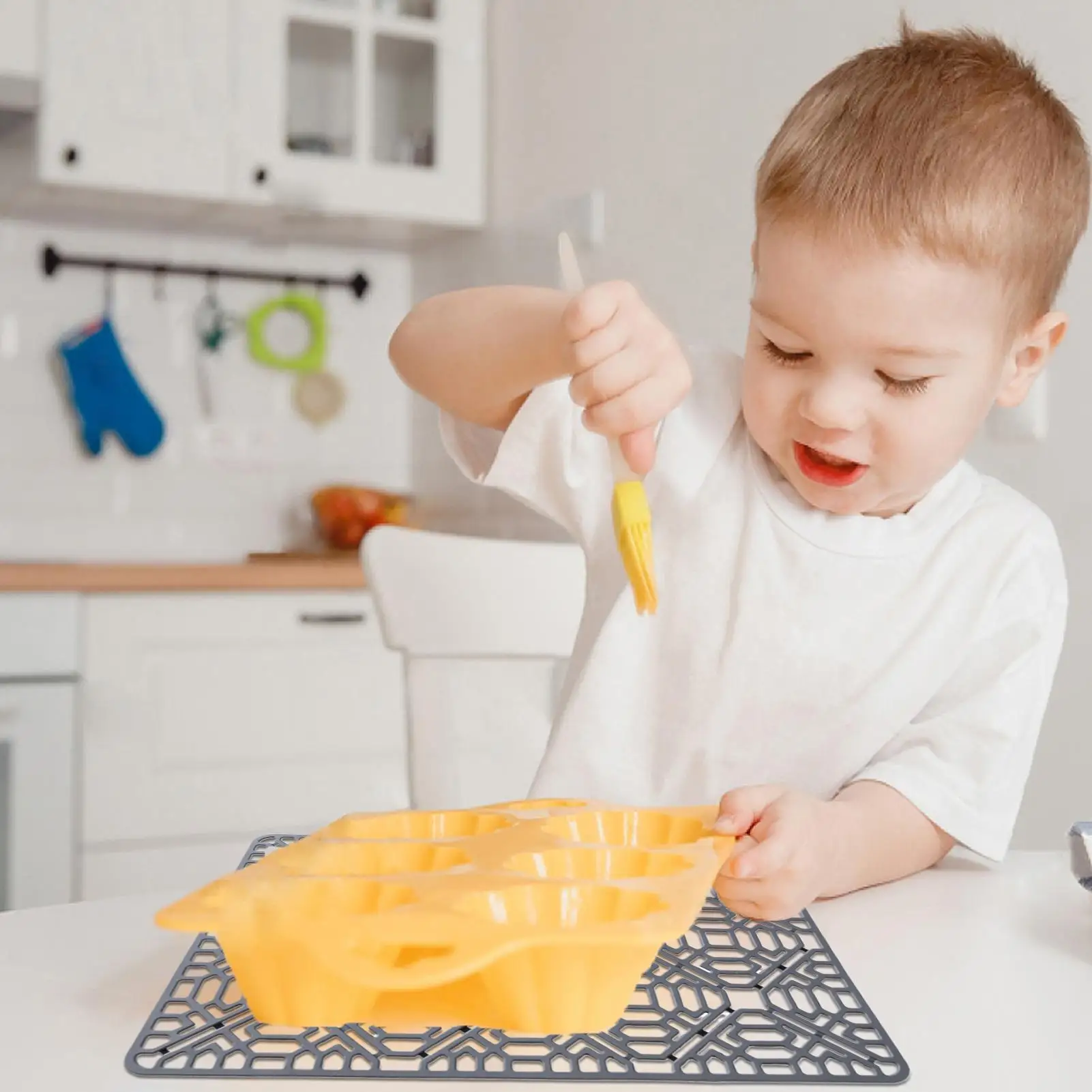 Kitchen Heat Resistant Mat Non-Slip Draining Pad Kitchen Counter Protector For Pot Pan Plate Air Fryer Oven Sink Dining Table