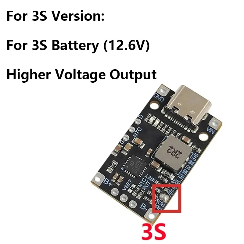 2S 3S Type-C USB BMS 15W 8.4V 12.6V 1.5A Lithium Battery Charging Boost Module With Balanced Support Fast Charge With Indicator 4