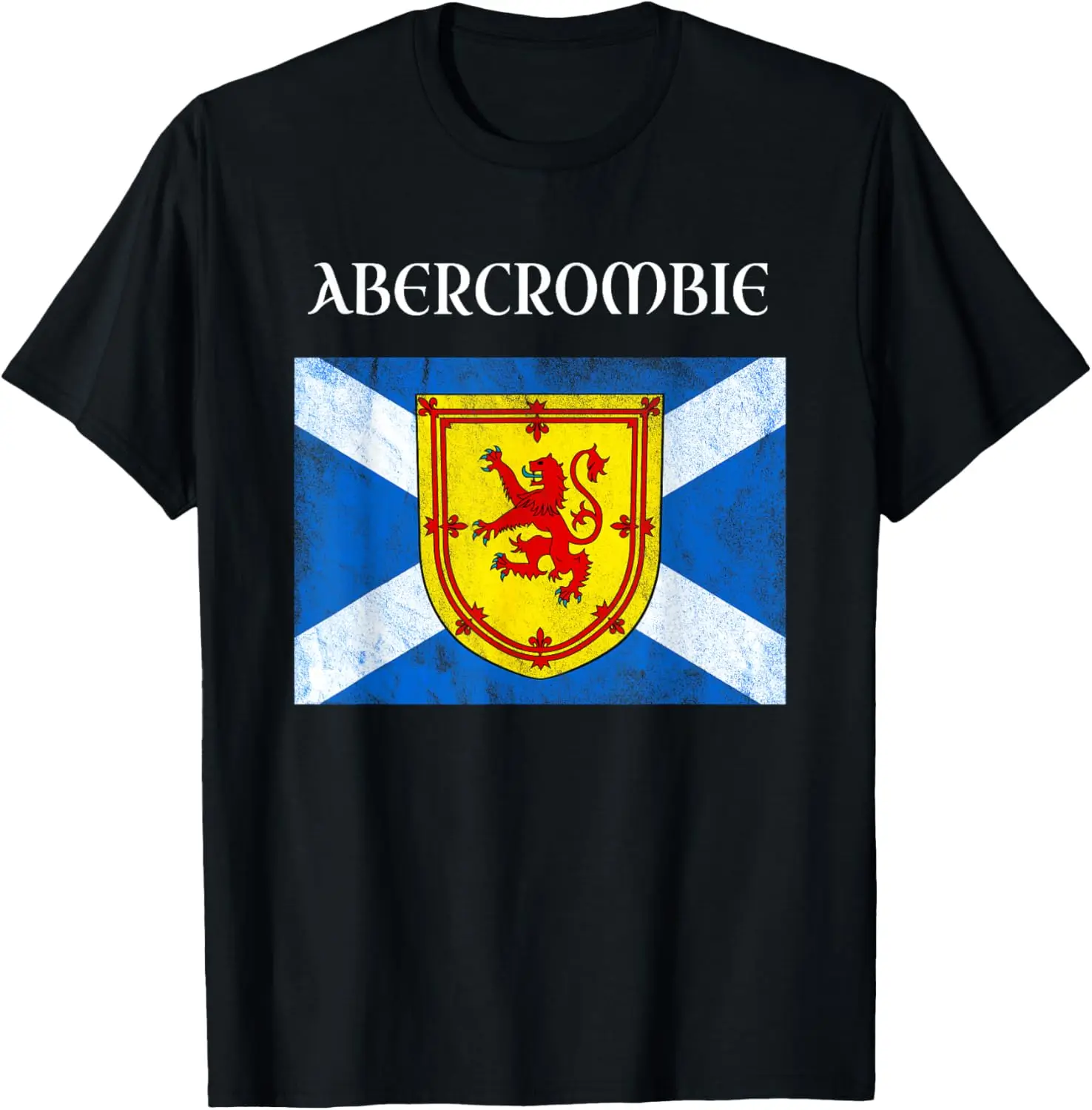 Abercrombie Scottish Clan Name Scotland Flag T-Shirt